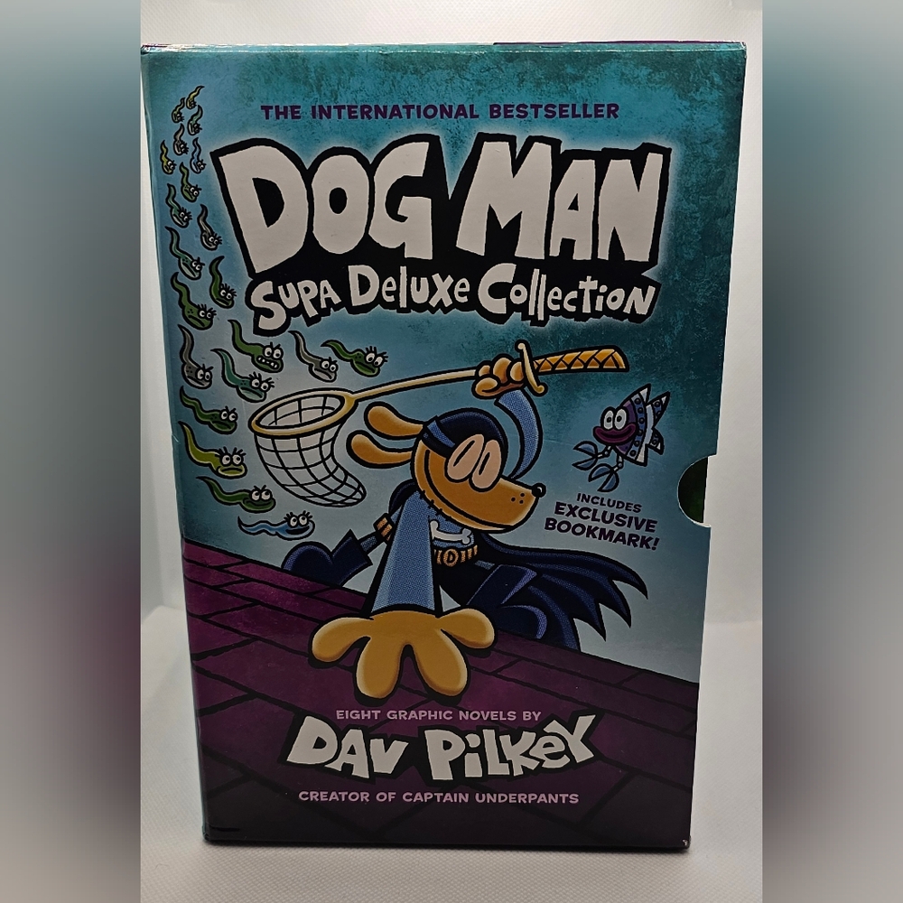 Dog Man Supa Deluxe Collection Eight Graphic Novels Dav Pilkey Excellent Comics - Picture 2 of 4